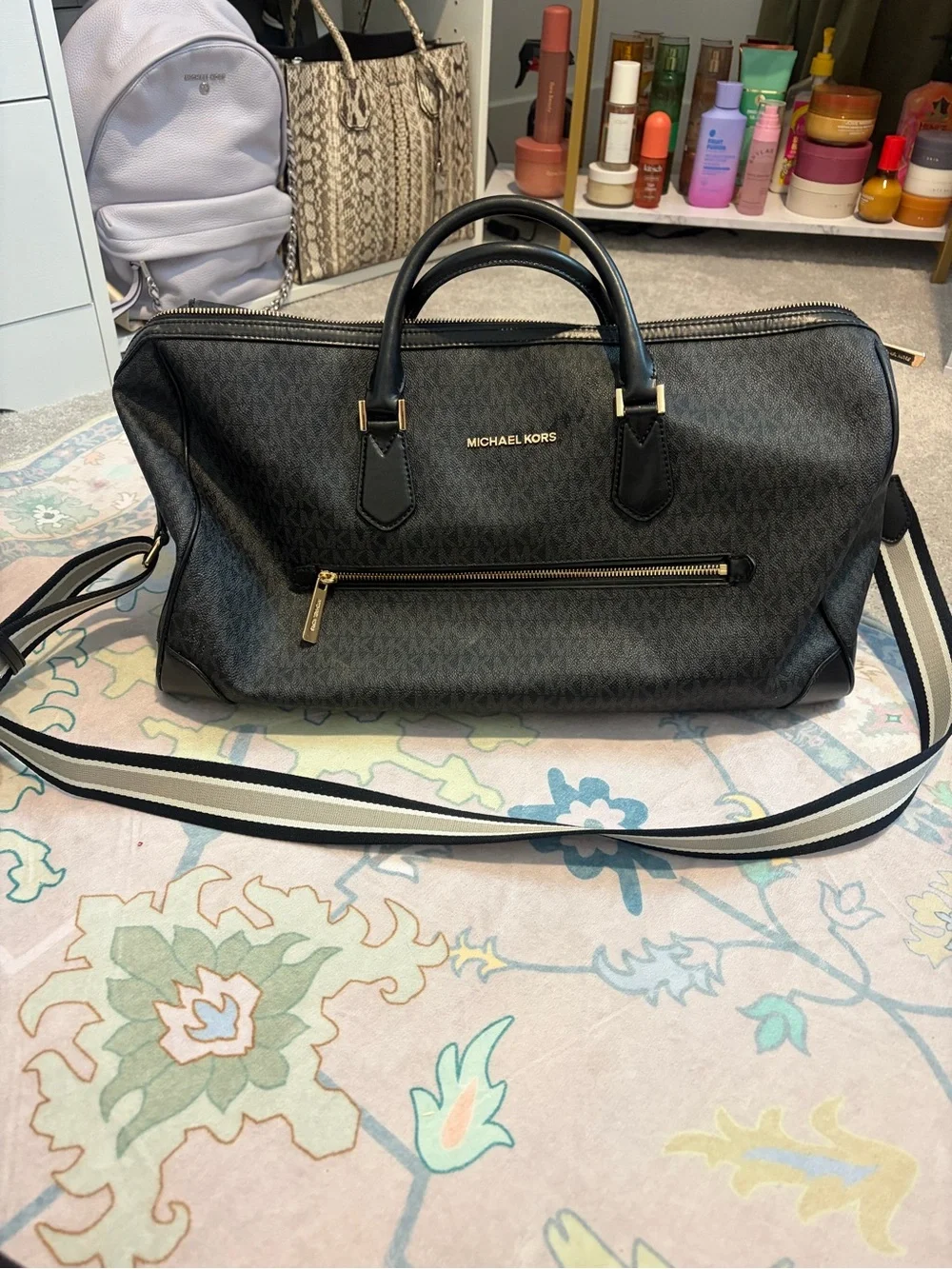 Michael Kors Black Signature weekender bag